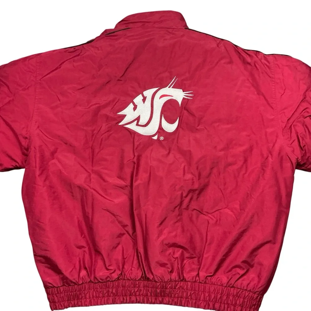 Vintage Washington State Cougars 90s logo athletic zip up bomber jacket SZ XXL